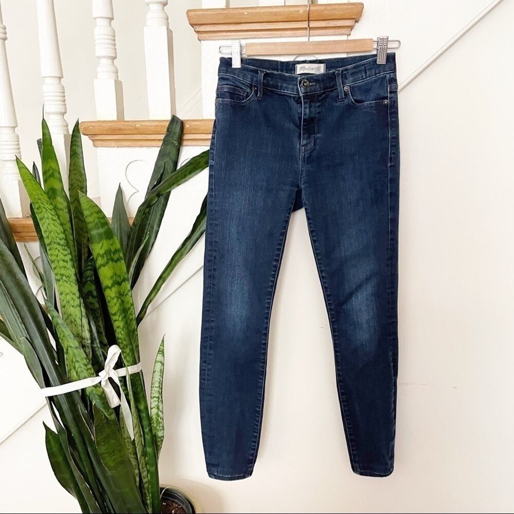 Madewell dark wash skinny jeans medium rise sz 25